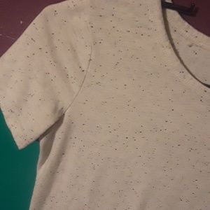 Old Navy cream speckled t-shirt dress.